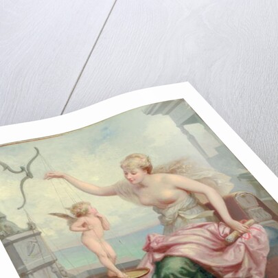 Weighing Cupid Against a Butterfly by Henri Pierre Picou