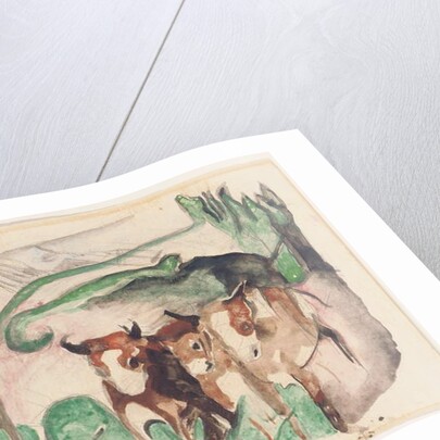 Animals in a landscape, 1913 by Franz Marc