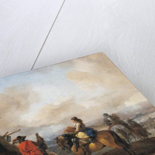 A military encampment with cavaliers by Philips Wouwermans or Wouwerman