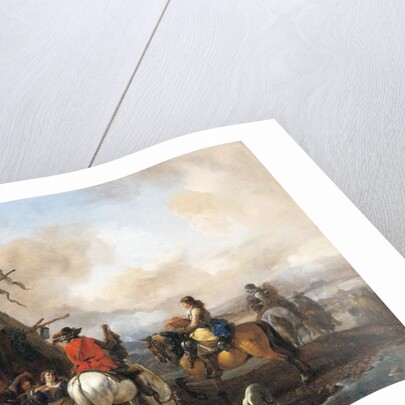 A military encampment with cavaliers by Philips Wouwermans or Wouwerman
