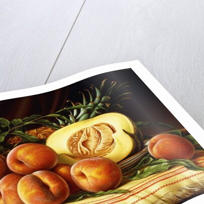 Melons, Peaches and Pineapple by Levi Wells Prentice