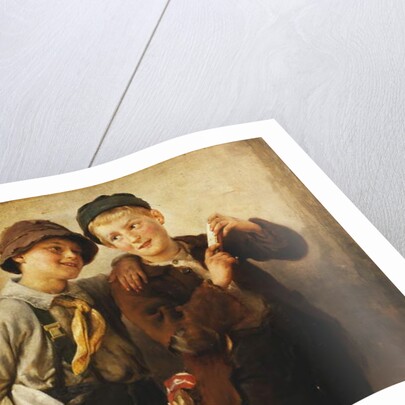 Two Boys with Harmonica by Karl Witkowski