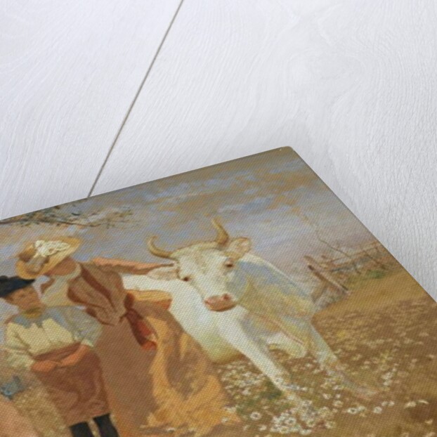 Family Group with Cow, c.1888 by Louis Comfort Tiffany