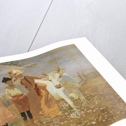 Family Group with Cow, c.1888 by Louis Comfort Tiffany