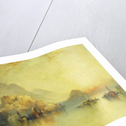 A Hillside Village at Sunset, 1918 by Thomas Moran