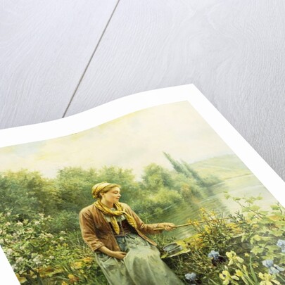 Fishing on a Spring Day by Daniel Ridgway Knight