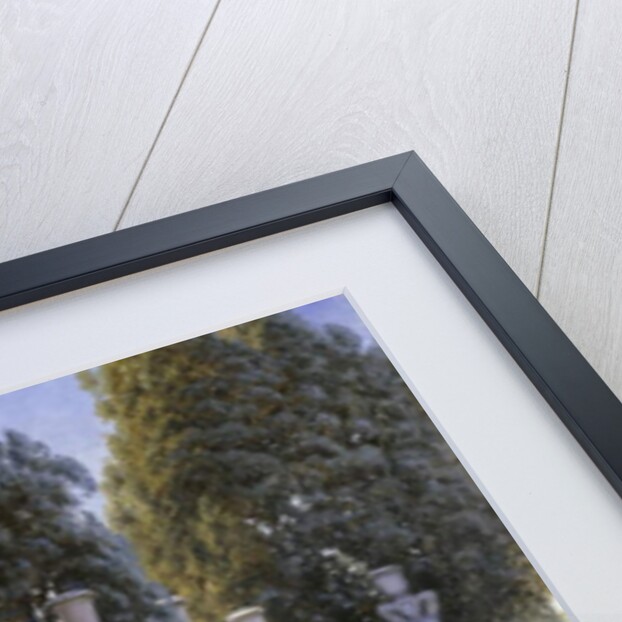 Square with Caryatids in the Grounds of the Villa Farnese, Caprarola; Piazzale delle Cariatidi nel parco di Palazzo Farnese a Caprarola by Adolf Heinrich Hansen