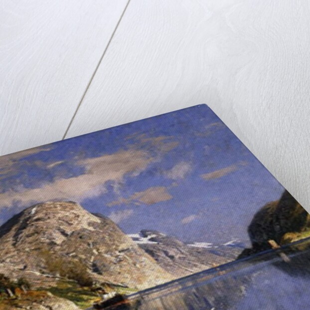 A Steamer in the Sognefjord by Adelsteen Normann