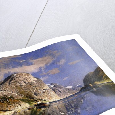 A Steamer in the Sognefjord by Adelsteen Normann