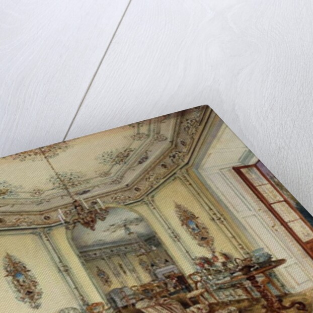 Interior view of the Salon of a Castle in Obertwaltersdorf by Rudolph von Alt