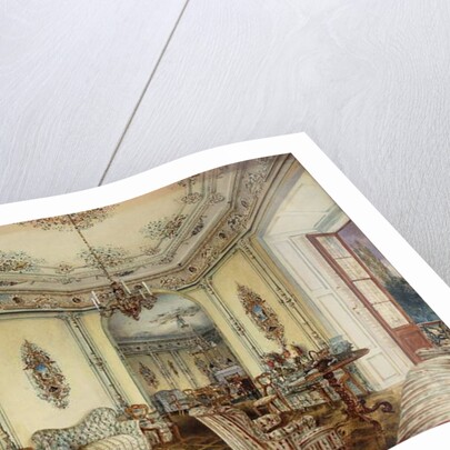 Interior view of the Salon of a Castle in Obertwaltersdorf by Rudolph von Alt