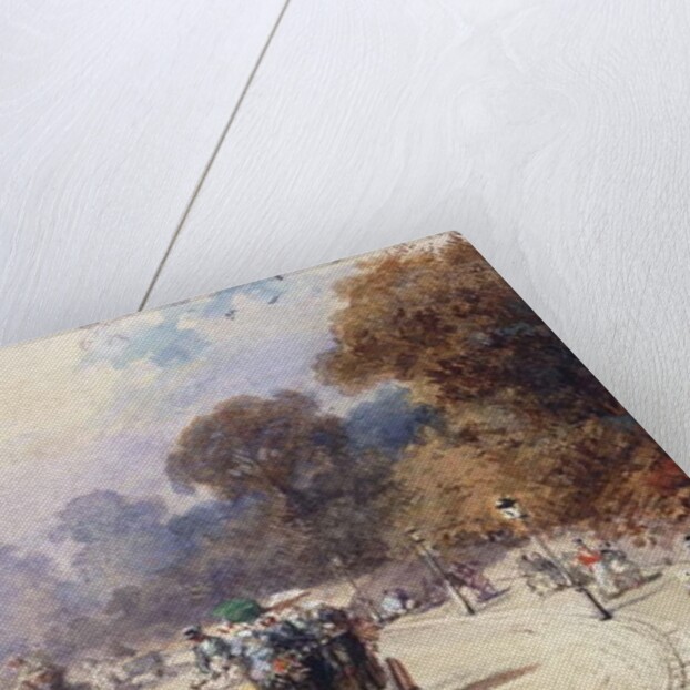 A Carriage in a London Street by Eugene-Louis Lami