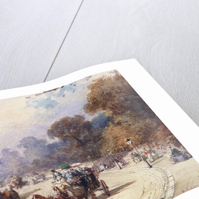 A Carriage in a London Street by Eugene-Louis Lami