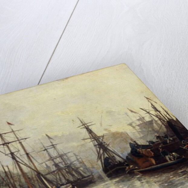 Rotterdam Harbour, 1857 by Johan-Barthold Jongkind