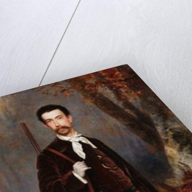 A Huntsman with a Dog, 1876 by Charles Edouard Boutibonne