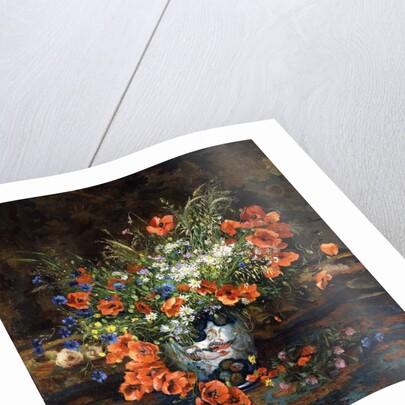 Poppies, Daisies, Buttercups and other Flowers in a Japanese Imari Vase by Theodore Hannon