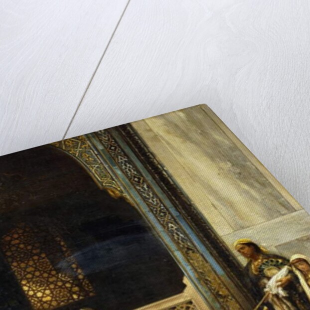 A Turkish Lady Praying in the Green Mosque, Bursa, 1878 by Stanislaus von Chlebowski