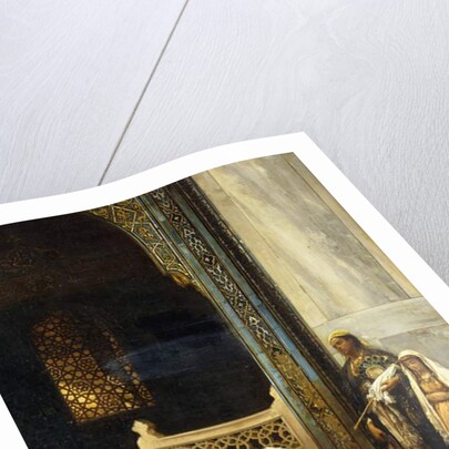 A Turkish Lady Praying in the Green Mosque, Bursa, 1878 by Stanislaus von Chlebowski