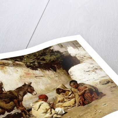 Arab Children playing Cards, 1873 by Frederick Arthur Bridgman