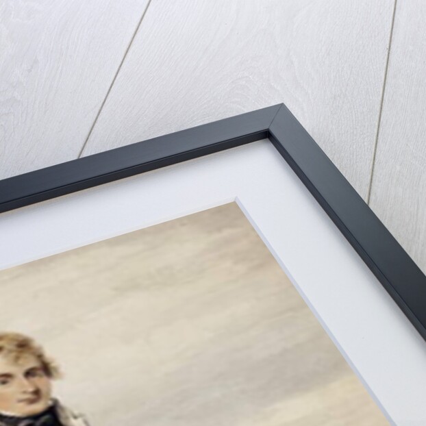 Portrait of Edward Pocock R.N., small full length, Standing Beside a Beached Rowing Boat at Low Tide by Henry Edridge