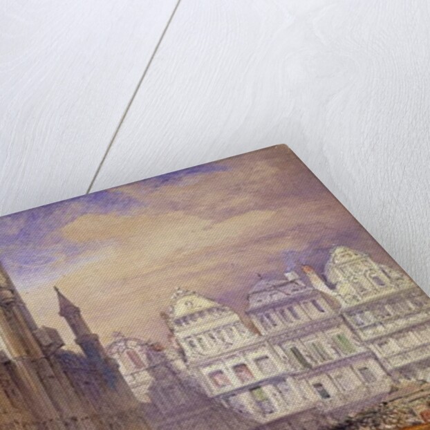 The Hotel de Ville, Brussels, 1856 by William Callow