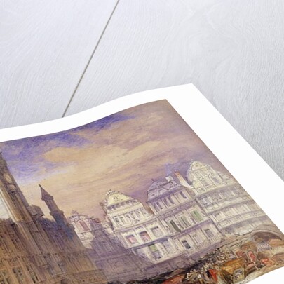 The Hotel de Ville, Brussels, 1856 by William Callow