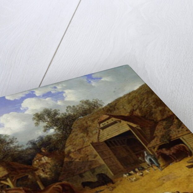 The Artist's Farmyard at Meopham, Kent, with Horses, Shetland Ponies, Pigs, Ducks, Pigeons and Chickens, 1857 by John Frederick Herring Snr