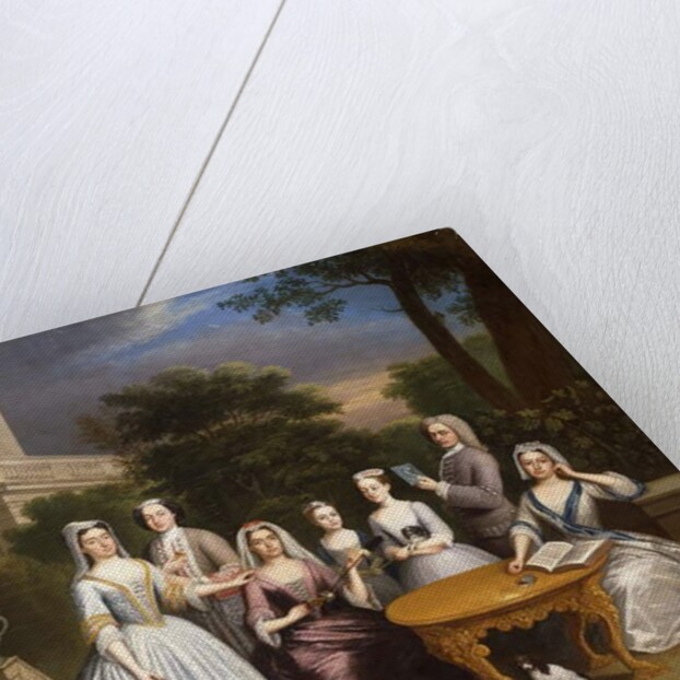 Group Portrait of a Family, in the Grounds of a Country House by Benjamin Ferrers