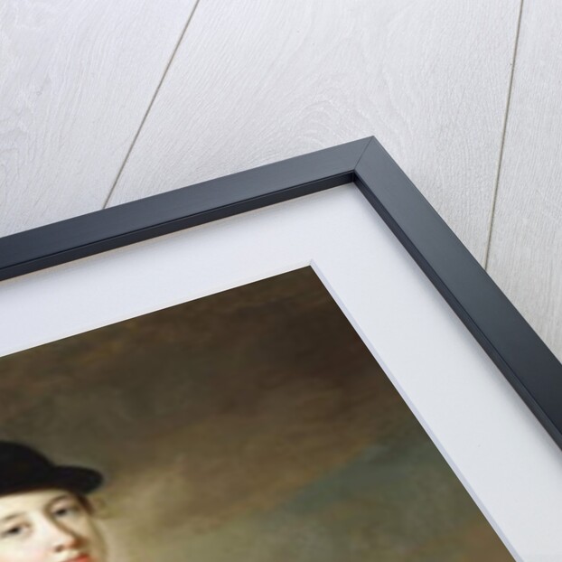 Portrait of Nancy Fortescue, Wearing a Dark Blue Riding Habit with Gold Frogging and Cap, by Thomas Hudson