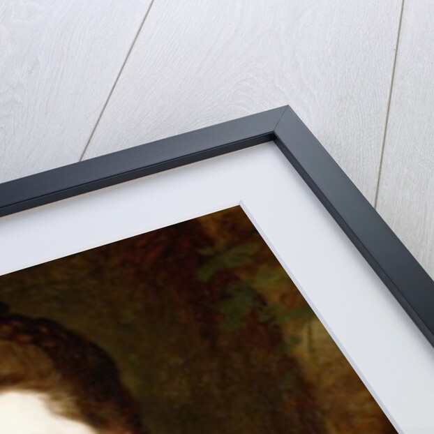 Portrait of Miss Joan Knatchbull, seated half length Wearing a Mauve Dress and a Pearl Necklace by George Romney