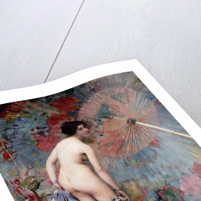 Young Woman and Parasol; Jeune Femme au Parasol by Aime Nicolas Morot