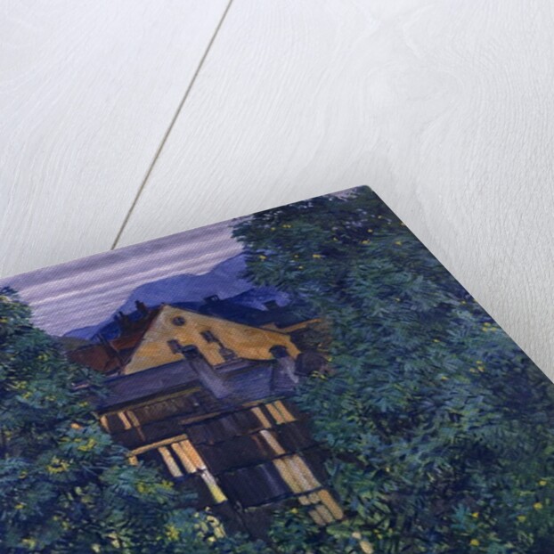 Overview of Payerbach, in the background the Rax; Durchblick durch Payerbach,im Hintergrund die Rax, c.1912-1913 by Koloman Moser