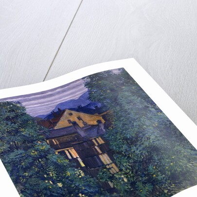 Overview of Payerbach, in the background the Rax; Durchblick durch Payerbach,im Hintergrund die Rax, c.1912-1913 by Koloman Moser