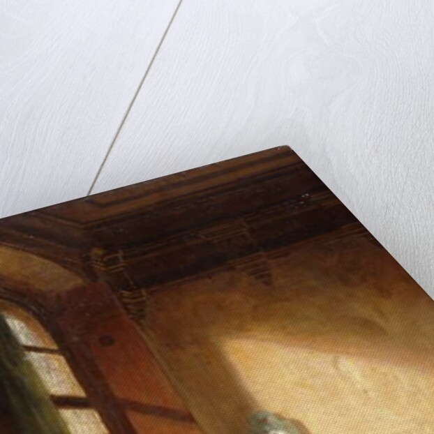 A Writer Sharpening his Quill; Der Schreiber, eine Feder schneidend by Carl Spitzweg