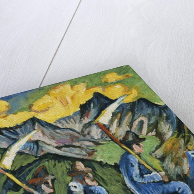 Alpleben, Triptych; Alpleben, Triptychon, 1918 by Ernst Ludwig Kirchner