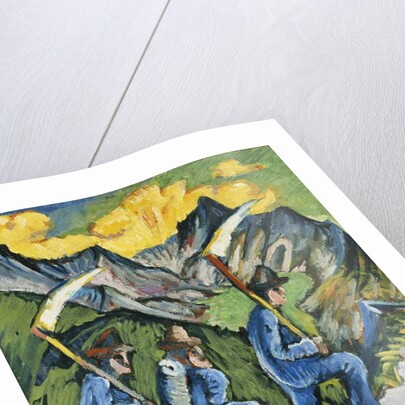 Alpleben, Triptych; Alpleben, Triptychon, 1918 by Ernst Ludwig Kirchner