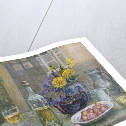 Yellow Dahlias; Les Dahlias Jaunes, 1925 by Henri Eugene Augustin Le Sidaner