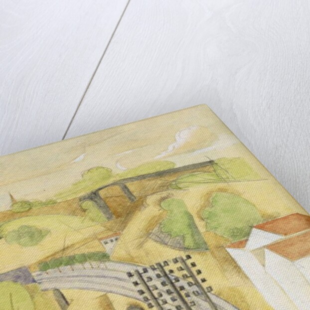 Study for The Meulan Viaduct; Etude pour le Viaduc de Meulan, 1912 by Roger de La Fresnaye