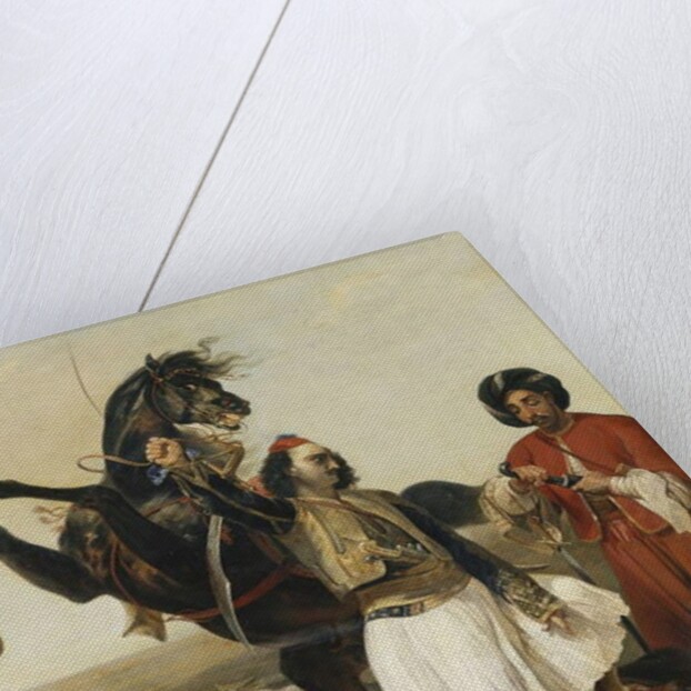 The Giaour, Conqueror of Hassan; Le Giaour, Vainqueur d'Hassan by Emile Jean Horace Vernet