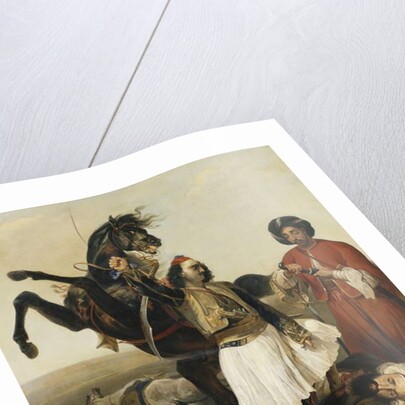 The Giaour, Conqueror of Hassan; Le Giaour, Vainqueur d'Hassan by Emile Jean Horace Vernet