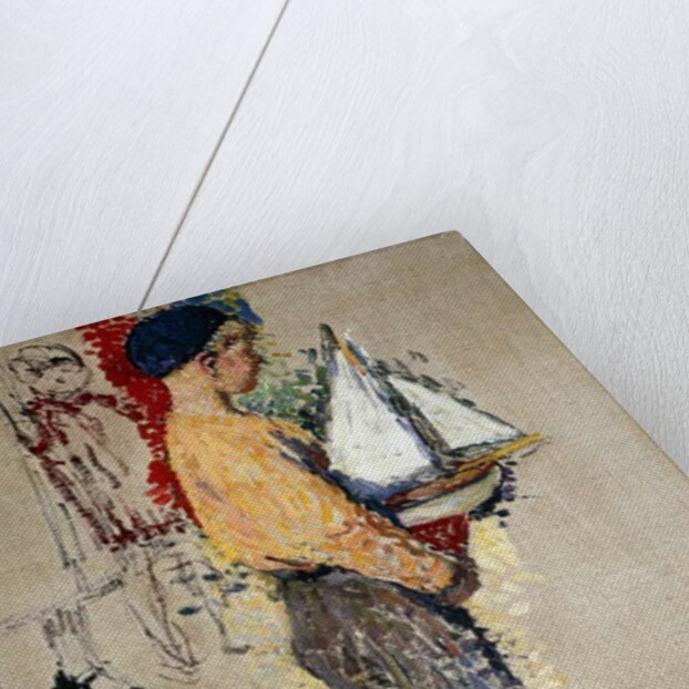 Boy with Boat; Garcon avec Bateau by Henri Jean Guillaume Martin