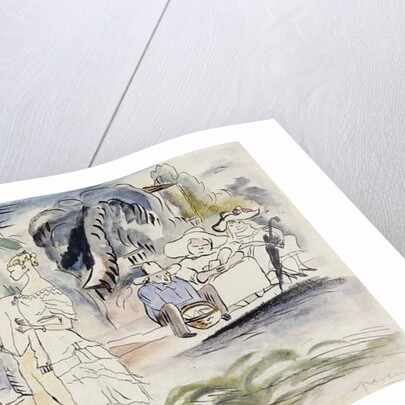 In Florida; En Floride, c.1917 by Jules Pascin