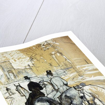 Horse-riders going toward the Bois de Boulogne; Cavaliers se Rendant au Bois de Bologne, 1888 by Henri de Toulouse-Lautrec