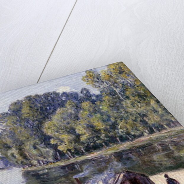 Huts on the Edge of the Canal du Loing with Sun Shining; Cabanes au Bord du Canal du Loing-effet de Soleil, 1896 by Alfred Sisley