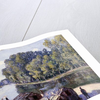 Huts on the Edge of the Canal du Loing with Sun Shining; Cabanes au Bord du Canal du Loing-effet de Soleil, 1896 by Alfred Sisley