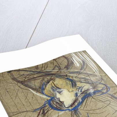 Profile of Woman: Jane Avril; Profil de Femme: Jane Avril, 1893 by Henri de Toulouse-Lautrec