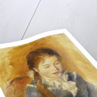 Girl with Dog; Fillette au Chien, c.1875 by Pierre Auguste Renoir