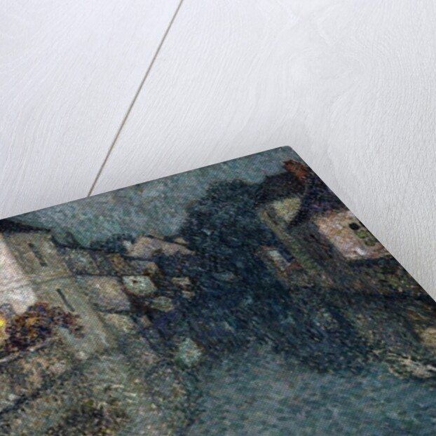 Houses on the Canal, Nemours; Maisons sur le Canal, Nemours, by Henri Eugene Augustin Le Sidaner