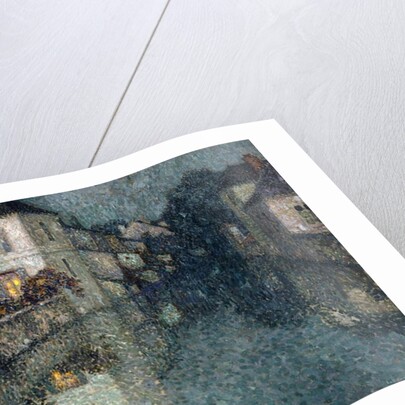 Houses on the Canal, Nemours; Maisons sur le Canal, Nemours, by Henri Eugene Augustin Le Sidaner