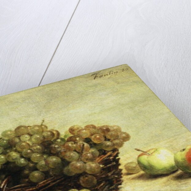 Still-life, Raisins and Apples in a Basket by Ignace Henri Jean Fantin-Latour